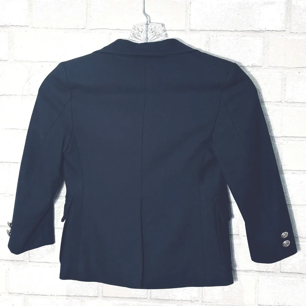 Vintage Twigs Boys Navy Blue‎ Blazer Sports Jacket Size 6 Wool 2-Button Preppy